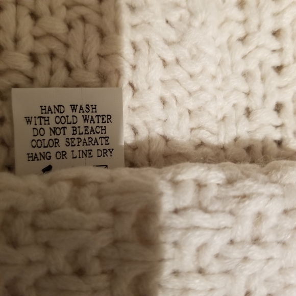 Dreamers Open Front Cream Cardigan With Big Front Pockets Size Large - Picture 6 of 6